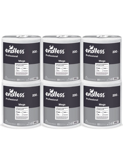 Endless Χαρτί Κουζίνας Professional Mega 200m 2kg Συσκευασία 6 Ρολών