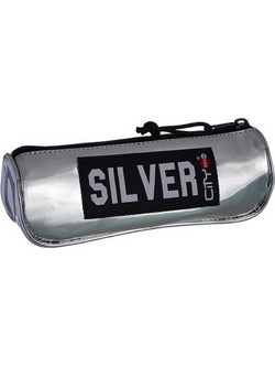 City Eclair Mirror Κασετίνα Βαρελάκι Ασημί 22299