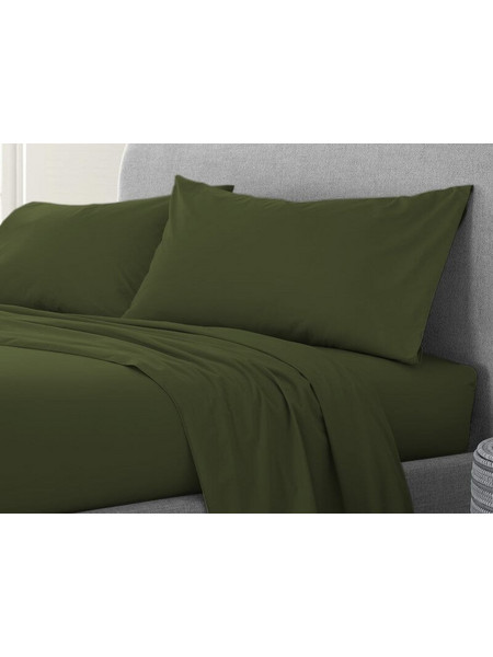 Σετ Μαξιλαροθήκες Λαδί 100% Cotton Reactive Γαρύφαλλο 2 Τεμαχίων 50x70