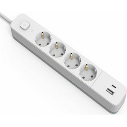 Entac Socket Extension Cord D2 4 Sockets With Switch 1.5m 1xUSB-A x 1xUSB-C 3G1.5 - (ESES1.5G4-1.5-SW-1UA1UC)
