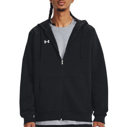 Under Armour Rival Ανδρική Ζακέτα Fleece με Κουκούλα και Φερμουάρ Μαύρη 1379767-001