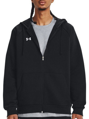 Under Armour Rival Ανδρική Ζακέτα Fleece με Κουκούλα και Φερμουάρ Μαύρη 1379767-001