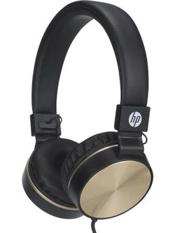 HP DHH-1206 Ενσύρματα Ακουστικά On Ear Μαύρα Χρυσά
