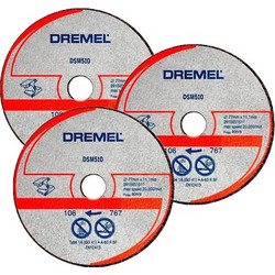 Dremel - DSM510 Δίσκος Κοπής Μετάλλου και Πλαστικού - 3 Τεμαχίων (2615S510JB)
