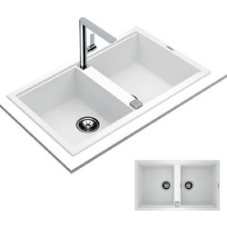Teka Nova 90 B-TG 2B Νεροχύτης Inox Artic White 86x51cm