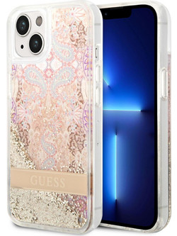 Guess Liquid Glitter Paisley Back Cover Gold (iPhone 14 Plus)