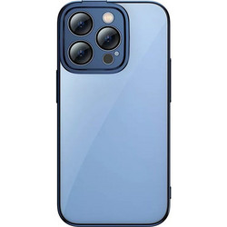 Baseus Glitter Back Cover Transparent / Blue (iPhone 14 Pro Max)