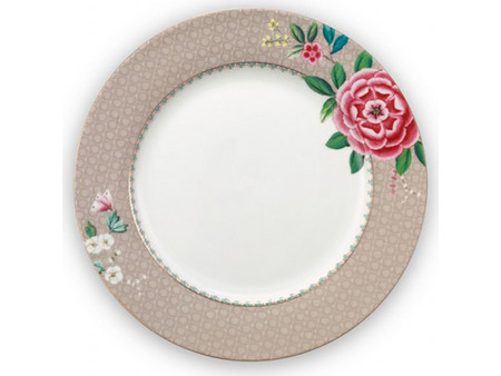 Pip Studio Πιάτο Ρηχό Πορσελάνης Blushing Birds Khaki 26.5cm 51001213