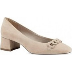 Tamaris Γόβες Suede με Χοντρό Χαμηλό Τακούνι Nude 1-22301-20