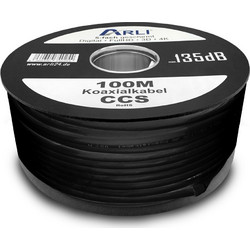 ARLI RG6 1m Μαύρο Καλώδιο Κεραίας