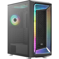 Aerocool Interstellar Black Gaming Midi Tower Κουτί Υπολογιστή RGB με Πλαϊνό Παράθυρο