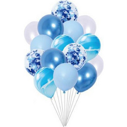 Σετ Μπαλόνια 15 τεμαχίων σχέδιο Μπλε ForHome 923117 - For Home