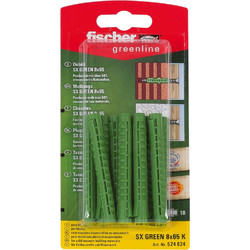 Fischer 524824 βιδωτό άγκιστρο & βύσμα τοίχου 10 τεμάχια Άγκυρα επέκτασης 65 mm