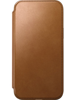 NOMAD θήκη Πορτοφόλι δερμάτινη Modern Folio Rugged rustic MagSafe για Apple iPhone 15 PRO 6.1 2023 - English Tan ΚΑΦΕ - NM01629085
