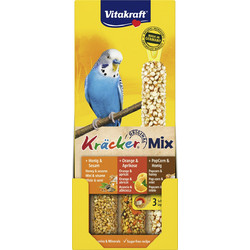 Vitakraft Kracker Mix Budgies with Honey, Orange & Popcorn 3τμχ 90gr
