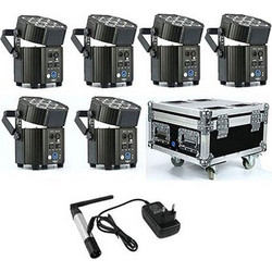 LED PAR 90W RGBA+UV 6in1 με Θήκη Αποθήκευσης και Φόρτισης και Ασύρματο Πομπό IP20 100937 O-O