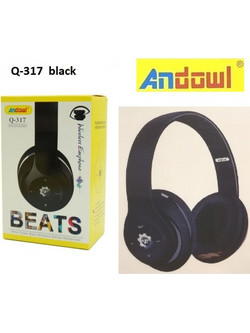 Andowl Q317 Ασύρματα Bluetooth Ακουστικά Over Ear Μαύρα