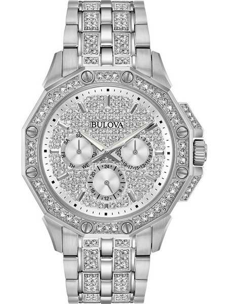 Bulova Γυναικείο Ρολόι Χρονογράφος με Ασημί Μεταλλικό Μπρασελέ 96C134
