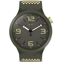 Swatch Bbblanco Ανδρικό Ρολόι με Κίτρινο Καουτσούκ Λουράκι SO27M102