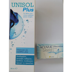 Acuvue Oasys Hydraclear 15θήμεροι Φακοί Επαφής Σιλικόνης Υδρογέλης με Φίλτρο UV 6τμχ + 1 Υγρό Unisol 380ml