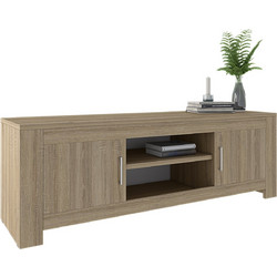 Welhome Έπιπλο Τηλεόρασης Ξύλινο Μπεζ Μ172xΠ59xΥ48cm Πανδώρα 11121722
