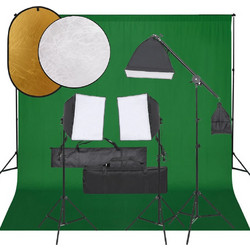 vidaXL 3094688 Kit με Φόντο Ανακλαστήρες & Soft Box