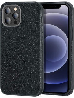 Θήκη iPhone 13 Pro Max Forcell Glitter Shine Cover Hard Case -Μαύρο