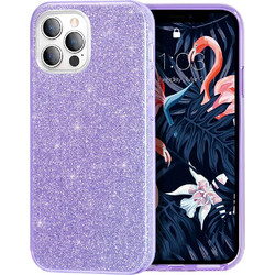 Θήκη iPhone 12 Pro Max Forcell Glitter Shine Cover Hard Case -Μωβ