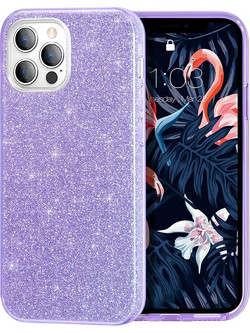 Θήκη iPhone 12 Pro Max Forcell Glitter Shine Cover Hard Case -Μωβ