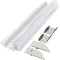 Προφίλ επίτοιχο κρυφού φωτισμού 2000x17x42mm κατάλληλο για led ταινίες IP20 - 145-70918
