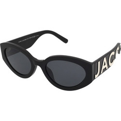 Marc Jacobs MARC694 80S/2K Γυναικεία Γυαλιά Ηλίου Οβάλ Κοκάλινα Μαύρα με Μαύρο Polarized Φακό
