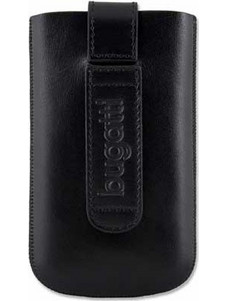 BUGATTI ΘΗΚΗ ΠΟΥΓΚΙ SLIM CASE LEATHER NEW LOOP BLACK M NSP 2500DS/2300DS/1850DS/1800DS