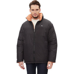 Calvin Klein Ανδρικό Μπουφάν Χειμωνιάτικο Puffer Αδιάβροχο Μαύρο Πορτοκαλί J30J324438-BEH