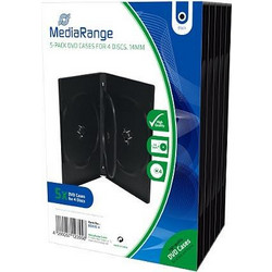 BOX35-4 MediaRange DVD-Case for 4 discs 5pack