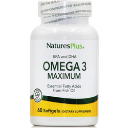Nature's Plus Omega 3 Maximum Ιχθυέλαιο 60 Μαλακές Κάψουλες
