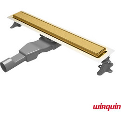 Σιφώνι Δαπέδου Κανάλι Ντουζ 60cm Cora Inox Gold Brushed PVD Flat Linear (82060-211)