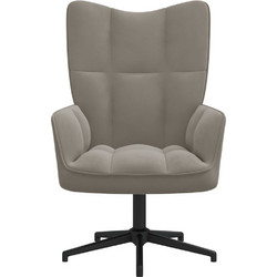vidaXL Πολυθρόνα Relax Βελούδινη Γκρι 328095