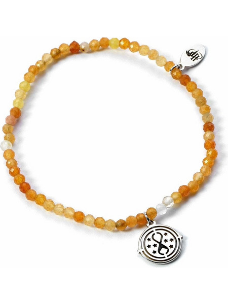 HARRY POTTER - Time Turner - Sterling Silver Charm & Pearls Bracelet