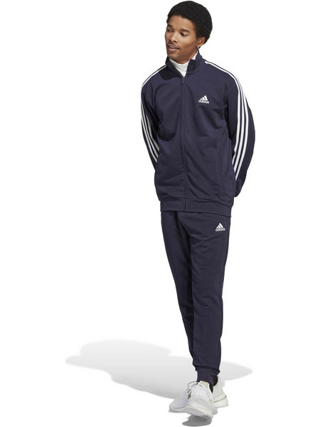 Adidas Sportswear Basic 3-Str French Terry Ανδρικό Σετ Φόρμας με Λάστιχο Navy Μπλε IC6765
