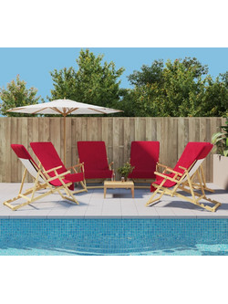 vidaXL Πετσέτα Θαλάσσης Μπορντό 60x135cm 3157057 6τμχ