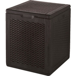 Gensini Πλαστικό Μπαούλο Αποθήκευσης Rattan Style 90lt Dark Brown 51x43x44cm
