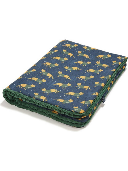 La Millou Tiger Jerry Forest Κουβέρτα Αγκαλιάς Βελουτέ 80x100 Navy Μπλε Κυπαρισσί