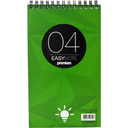 Μπλοκ Σημειώσεων Easy Note - Νο.4 (11 x 19cm) - Σπιράλ - Αρίγωτο - 50 φύλλα 19790
