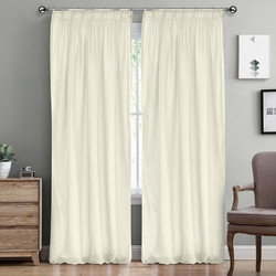 Lino Home Κουρτίνα με Τρέσα 145x295 Line 101 Ecru