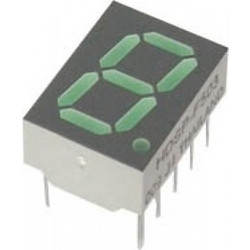 DISPLAY LED 1 ΨΗΦΙΟΥ 10mm ΠΡΑΣΙΝΟ ΚΑΘΟΔΟΥ F503 VAR Τεμάχια:5 01.021.0002