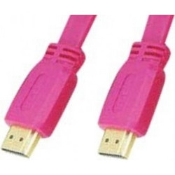 Καλώδιο HDMI 1.4 Flat HDMI Male to HDMI Male 5m Pink 5τμχ 04.001.0335