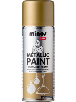 Minos Metallic Paint Σπρέι Βαφής Χρυσό 400ml