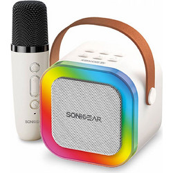 SonicGear Sonic IOX K200 Σύστημα Καραόκε με Ασύρματο Μικρόφωνο Λευκό