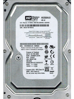 Western Digital AV 250GB HDD Σκληρός Δίσκος 3.5" Sata 2 7200rpm με 8MB Cache