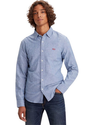 Levi's Ανδρικό Πουκάμισο Βαμβακερό Μακρυμάνικο Slim Fit Γαλάζιο 86625-0017